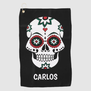 Mexican Dia De Los Muertos Day Of The Dead Costume Golf Towel