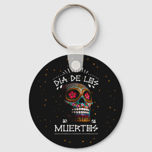 Mexican Dia of the Dead Skeleton Art Death Art Key Ring