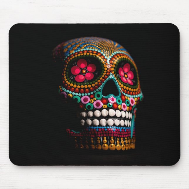 Mexican Dia of the Dead Skeleton Art Death Art Mouse Mat (Front)