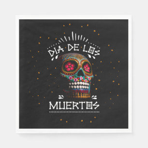 Mexican Dia of the Dead Skeleton Art Death Art Napkin