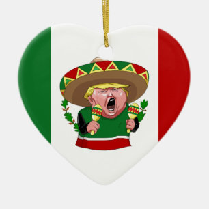 mexican donald trump ceramic tree decoration