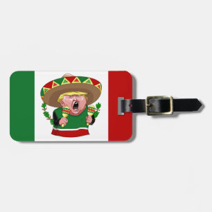 mexican donald trump luggage tag