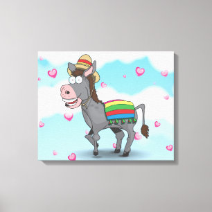 Mexican Donkey Canvas Print