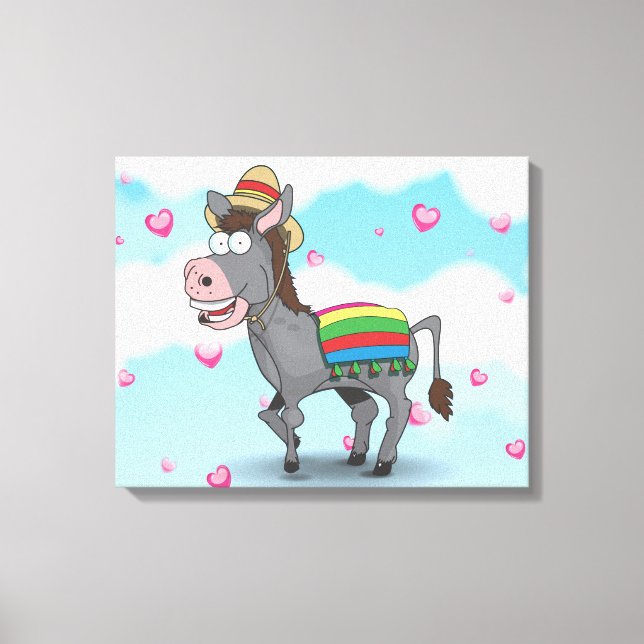 Mexican Donkey Canvas Print (Front)