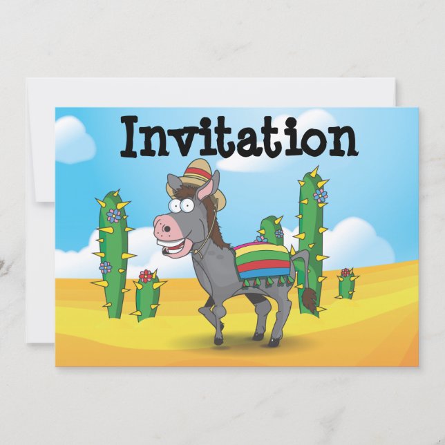 Mexican Donkey Invitation (Front)