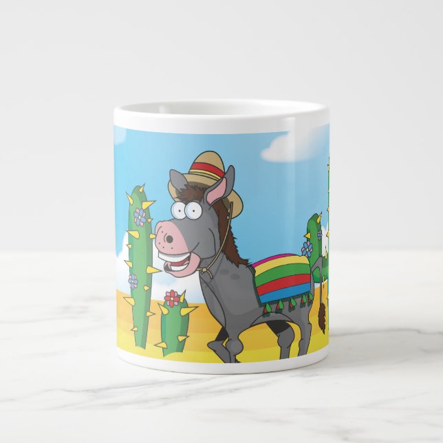 Mexican Donkey Large Coffee Mug (Front)