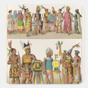 Mexican Dress Square Sticker