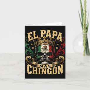 Mexican El Papa Mas Chingon Skull - Day Of The Card