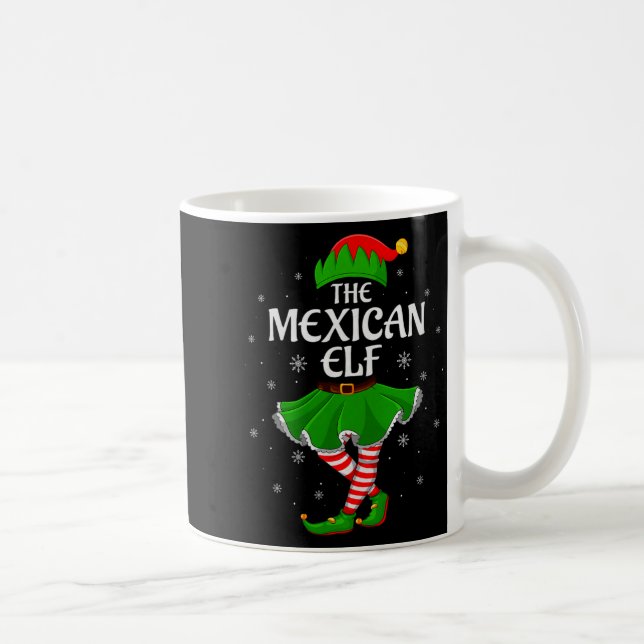 Mexican Elf Christmas Family Girls Women Elf Squad Coffee Mug (Right)