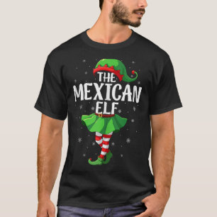 Mexican Elf Christmas Girls Women Elf Squad Xmas F T-Shirt