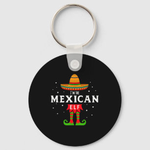 Mexican Elf Christmas Sombrero Feliz Navidad Gift  Key Ring