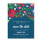 Mexican Embroidery Blue Save the Date Postcard