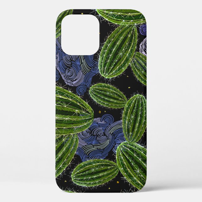 Mexican Embroidery: Cactus Night Seamless. Case-Mate iPhone Case (Back)