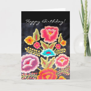 Mexican Embroidery design Card