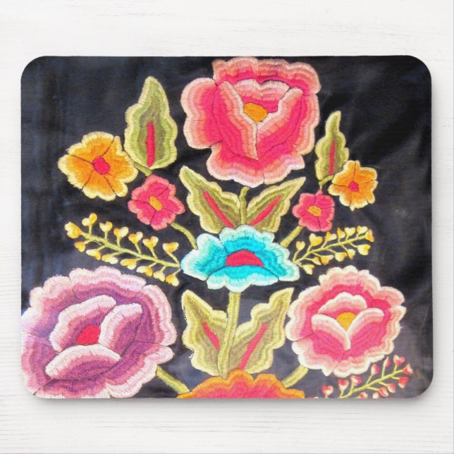 Mexican Embroidery design Mouse Mat (Front)