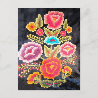 Mexican Embroidery design Postcard