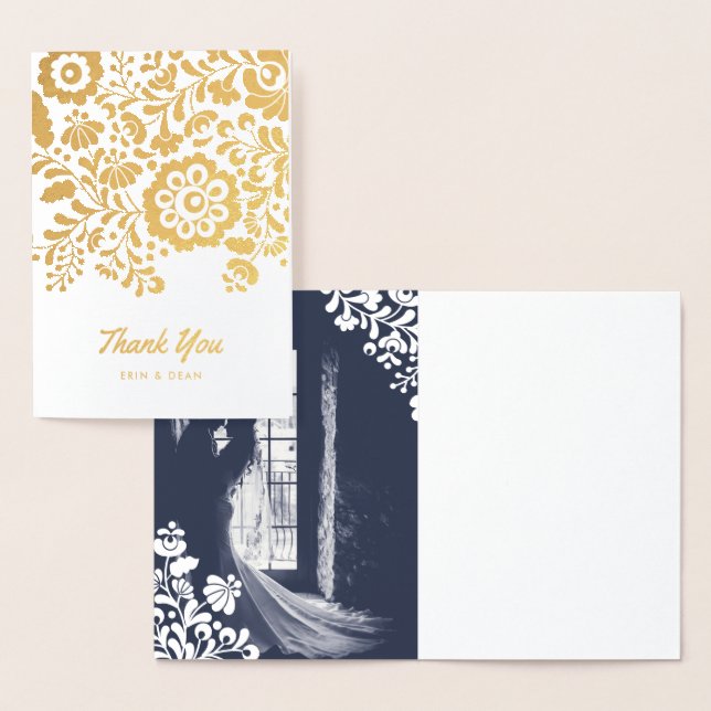 Mexican Embroidery Personalised Inside Photo Card (Display)