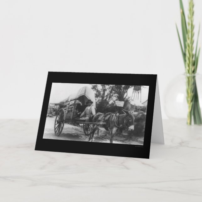 Mexican Emigration Wagon 1912 Card (Front)