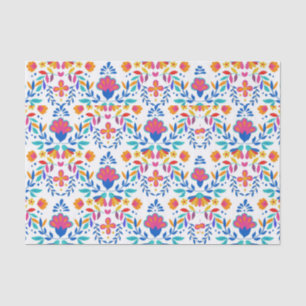 Mexican ethnic folk art floral pattern  tissue paper
