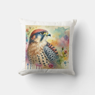 Mexican Falcon 010924AREF119 - Watercolor Cushion