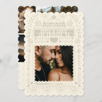 Mexican Fantail Doves Papel Picado Collage