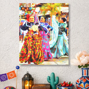 Mexican Festival Dancers Puerto Vallarta 2549 Art Canvas Print