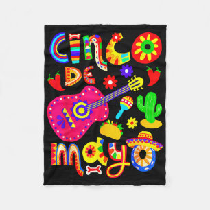 Mexican Fiesta 5 De Mayo Women Men Girls Fleece Blanket