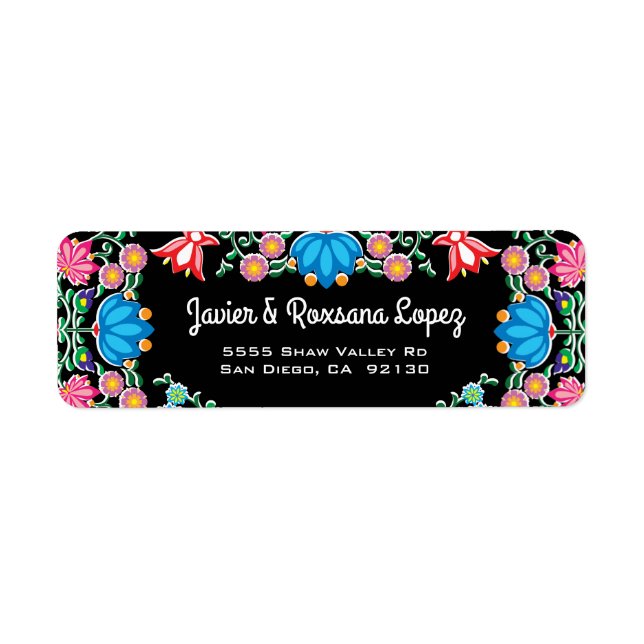 Mexican Fiesta address label (Front)