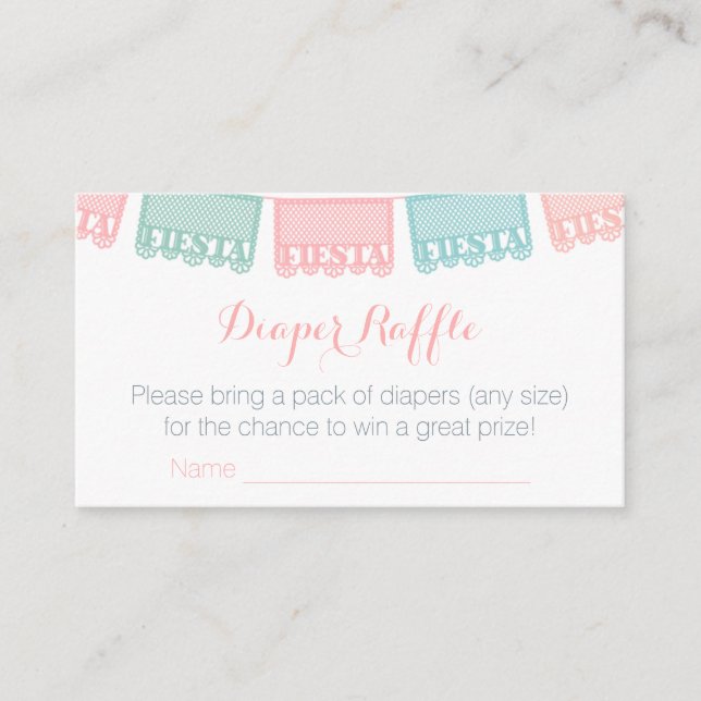 Mexican Fiesta Baby Shower Bring A Book Enclosure Card (Front)