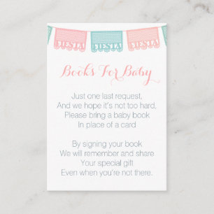 Mexican Fiesta Baby Shower Bring A Book Enclosure Card