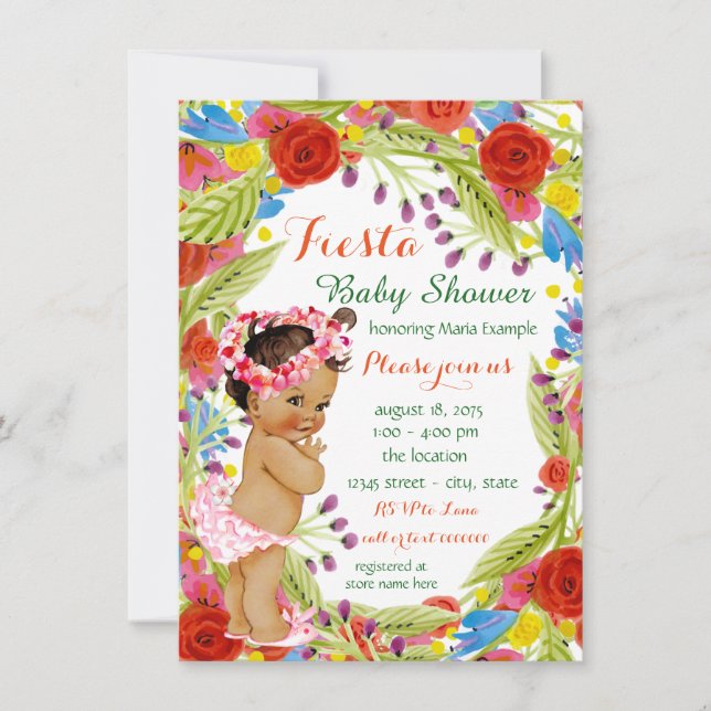 Mexican Fiesta Baby Shower Invitation (Front)