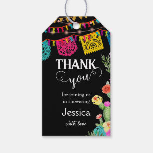 Mexican Fiesta baby shower thank you Gift Tag