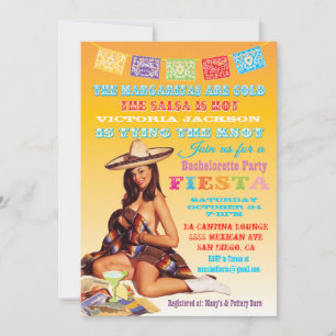 Mexican Fiesta Bachelorette Party Invitation