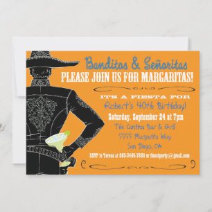 Mexican Fiesta Banditos, Senoritas & Margaritas Invitation