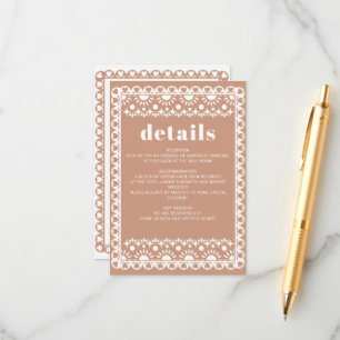 Mexican Fiesta Barro Papel Picado Boho Wedding Enclosure Card