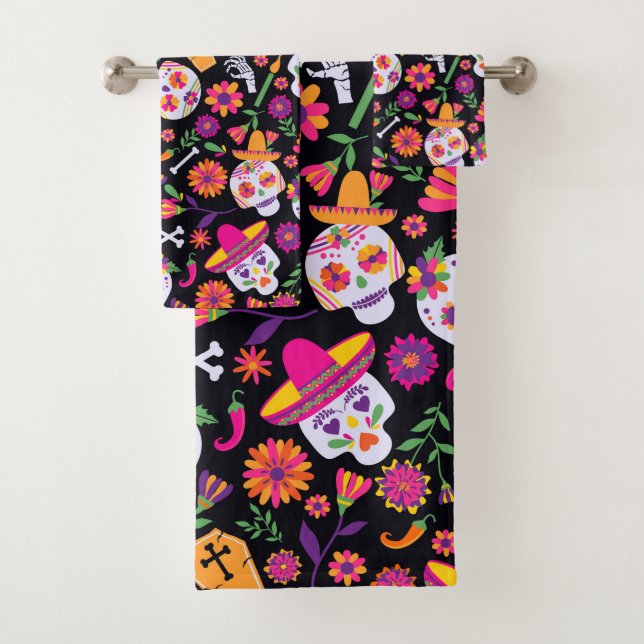 Mexican Fiesta Bath Towel Set (Insitu)