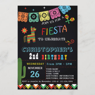 MEXICAN FIESTA BIRTHDAY INVITATION | FIESTA PARTY