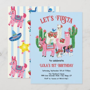Mexican Fiesta Birthday Party Animals Invitation