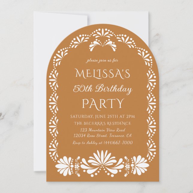 Mexican fiesta birthday party Invitation (Front)