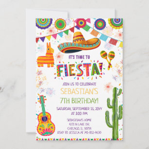 Mexican Fiesta Birthday Party Invitation