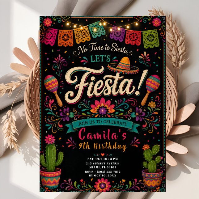 Mexican Fiesta Birthday Party Invitation (Creator Uploaded)