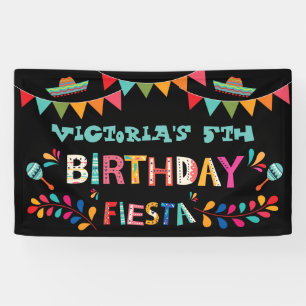 Mexican Fiesta Birthday Party Sign Banner