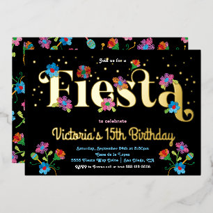 Mexican Fiesta Birthday Party with embroidery