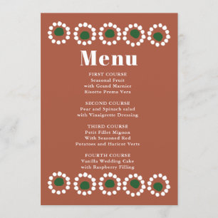 Mexican Fiesta Boho Barro Wedding Menu