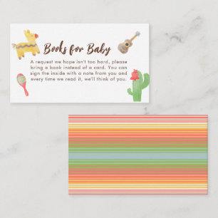 Mexican Fiesta Books for Baby Shower Enclosure Card