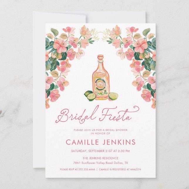 Mexican Fiesta Bridal Shower Invitation (Front)