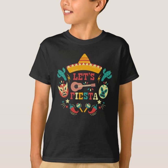 Mexican Fiesta Cinco De Mayo Cactus Mexico T-Shirt (Front)