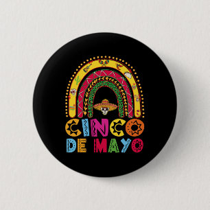 Mexican Fiesta Cinco De Mayo Rainbow Costume Boys  6 Cm Round Badge