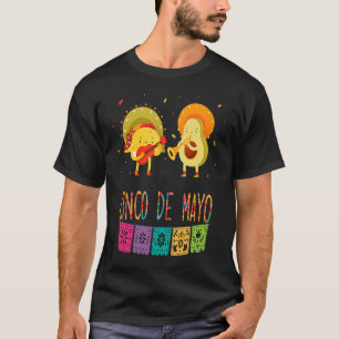 Mexican Fiesta Cinco De Mayo Tacos And Avocado Mex T-Shirt