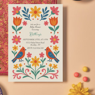 Mexican Fiesta Colorful Baby Shower Invitation